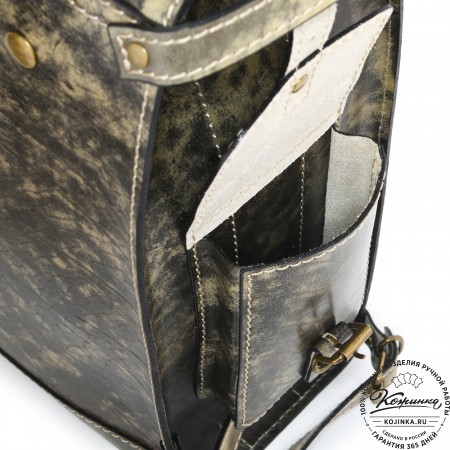 Кожаный ранец "Максимус 3" (пепел глянец)